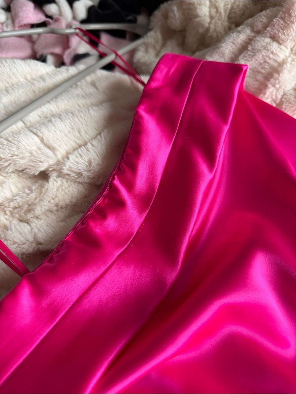 Elegant Strapless Slip Dress — Hot Pink - Picture 8 of 9
